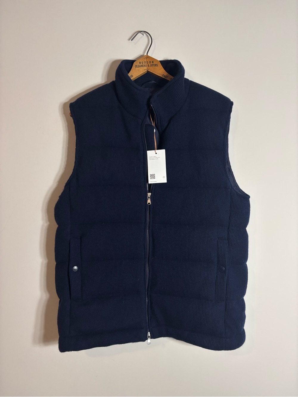 Quince Cashmere Goose Down Puffer Vest Minimalist Luxury Large New
